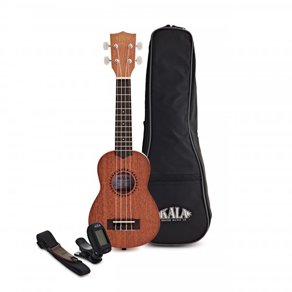 Kala KA-15T Mahogany Tenor Ukulele, Starter Pack