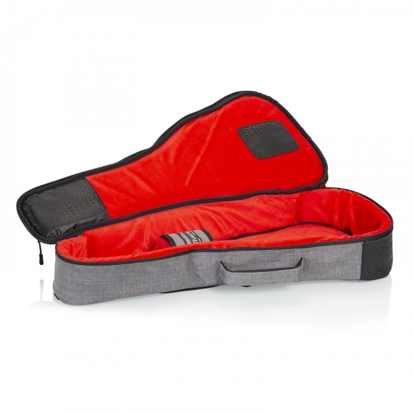 Gator GT-UKE-TEN-GRY Grey Transit Bag – Tenor Uke - Open, Left
