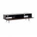 Spitfire Design Studio AV1650S Black Slim TV Cabinet w/ Walnut Door