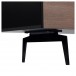 Spitfire Design Studio AV1650S Black Slim TV Cabinet w/ Walnut Door