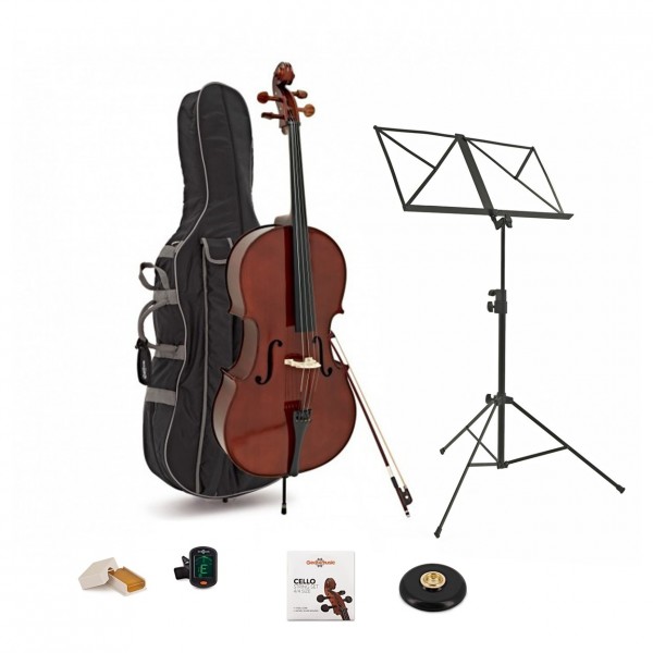 Primavera 90 Cello Outfit, Full Size and Accessories Bundle