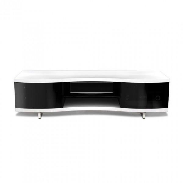 BDI Ola 8137 Satin White Curved TV Cabinet