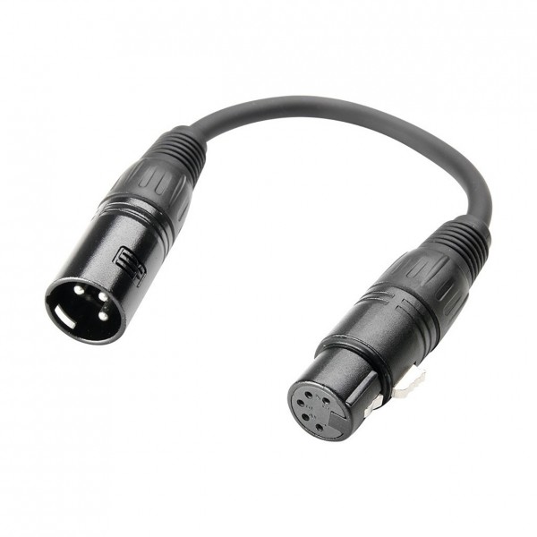 Adam Hall 3 STAR 5-pin DMX to 3-pin XLR (F), Adapter DMX Cable, 0.2m