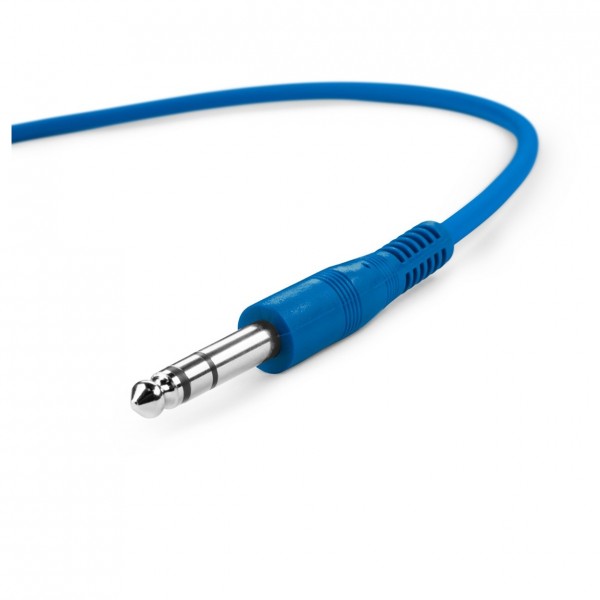 Adam Hall 3 STAR Balanced Set of 6 1/4" Jack TRS Patch Cables, 15cm - Blue