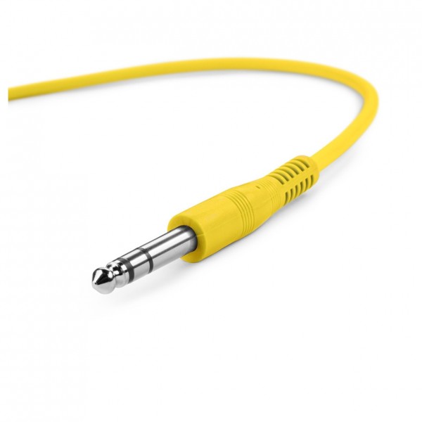 Adam Hall 3 STAR Balanced Set of 6 1/4" Jack TRS Patch Cables, 60cm - Yellow