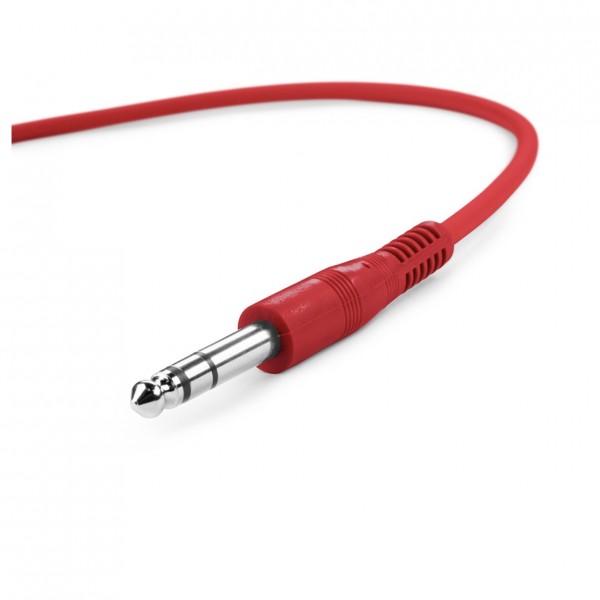 Adam Hall 3 STAR Balanced Set of 6 1/4" Jack TRS Patch Cables, 1.2m - Red