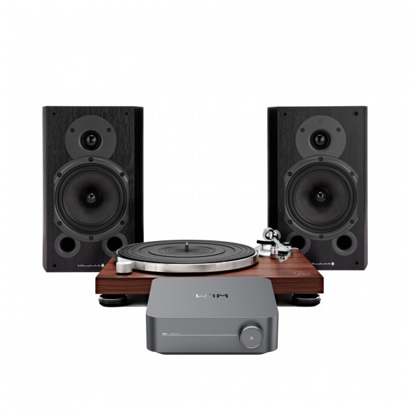 Audio Technica AT-LPW50BTRW Wireless Belt-Drive Turntable, Rosewood - wiim amp - diamond 9.1 BOM