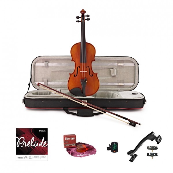 Hidersine Piacenza Finetune Violin Outfit, Full Size and Accessories Bundle