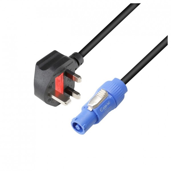 Adam Hall 3 STAR powerCON GB K4CPFIN to BS1363/A Power Cable, 3m