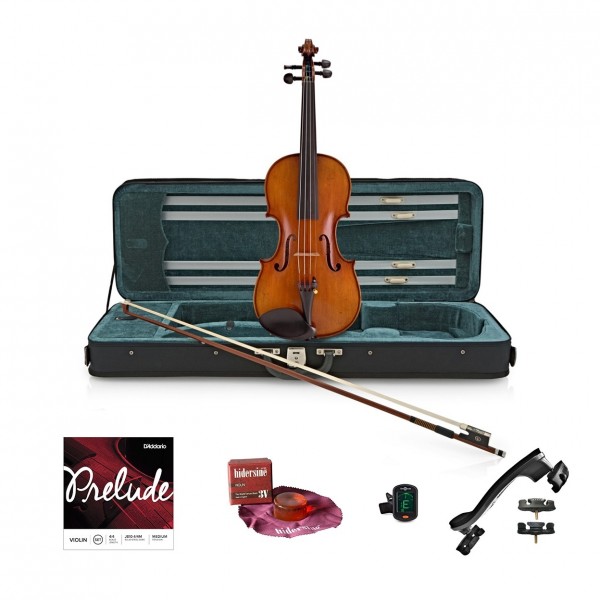 Hidersine Venezia Violin Outfit, Full Size and Accessories Bundle