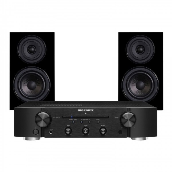 Marantz PM6007 & Wharfedale Diamond 12.1, Black Hi-Fi Bundle - bom hero 