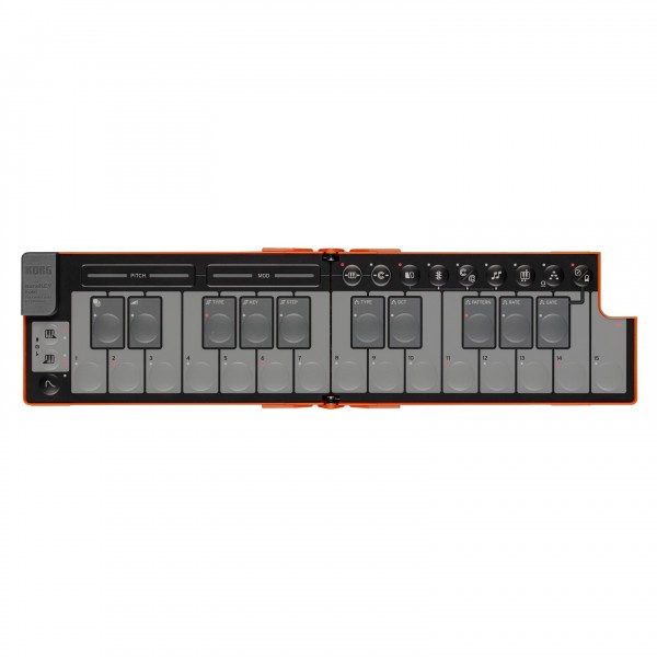 Korg nanoKEY Fold, Lava Orange - Top