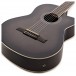 Deluxe Electro Classical Guitar, Cutaway, Trans Black, by Gear4music