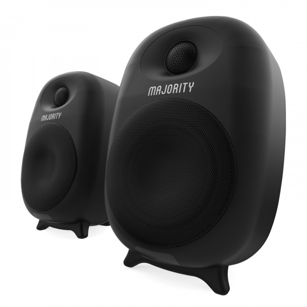 Majority D80 Bookshelf Speakers (Pair), Black