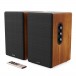 Majority D100 Bookshelf Speakers (Pair), Wood - With grilles attached and remote control