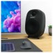 Majority D80 Bookshelf Speakers (Pair), Black - Lifestyle image, desktop view