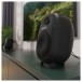 Majority D80 Bookshelf Speakers (Pair), Black - Lifestyle image, up-close TV view