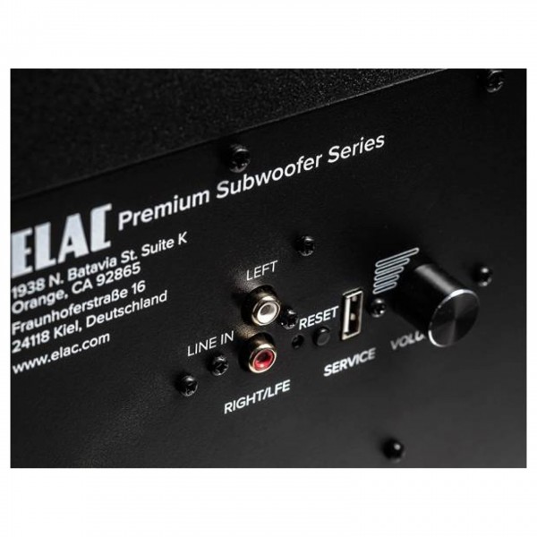 Elac Varro PS500 Subwoofer, Black - ports