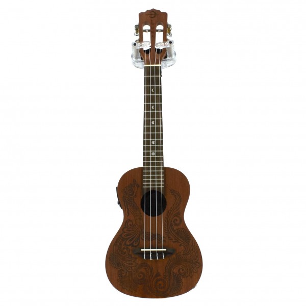 Luna Henna Dragon Mahogany Concert Electro Ukulele w/ Gigbag - Secondhand