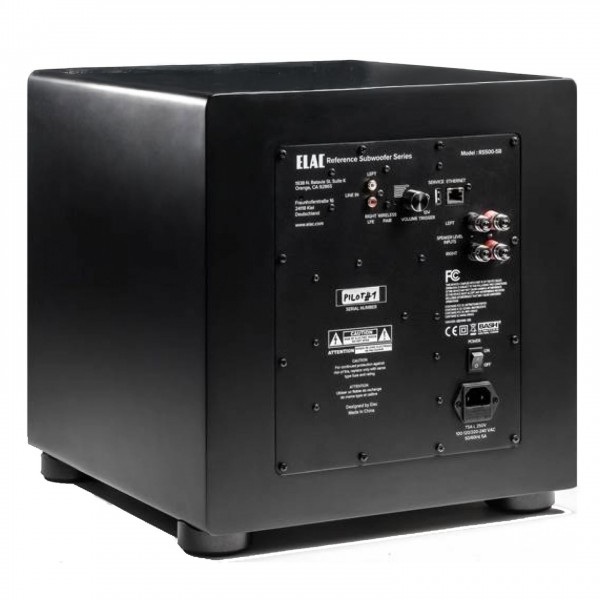Elac Varro RS700 Subwoofer, Black - rear panel angle 