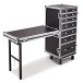7-Drawer Single Table Heavy-Duty Wheeled Roadie Flight Case by Trojan Pro