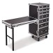 7-Drawer Single Table Heavy-Duty Wheeled Roadie Flight Case by Trojan Pro