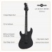 LA Select Left Handed Guitar HH by Gear4music, Blackout