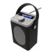 Majority Little Shelford DAB Portable Radio with Bluetooth, Black / Grey - turn with antennae 