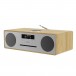 Majority Oakington DAB Radio CD Player and Music System, Oak - front turn 