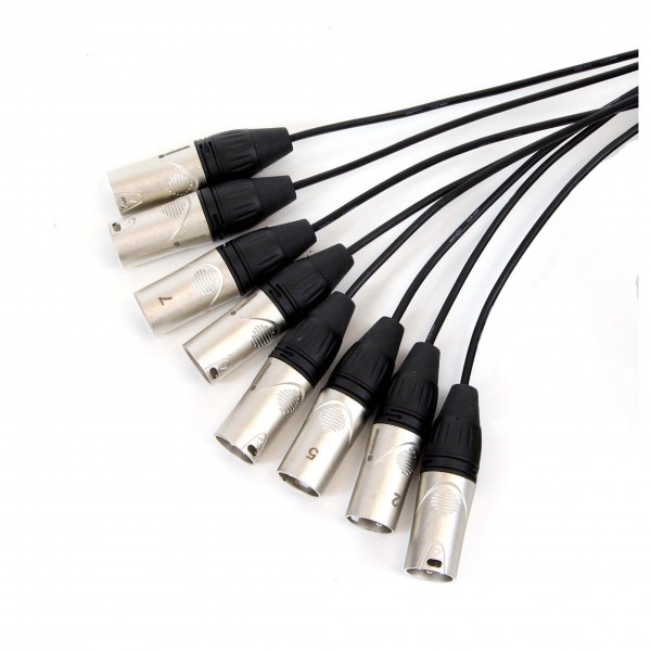 8-Way Loom XLR (M) - 6.35mm TRS (M) by Studiospares, 5m