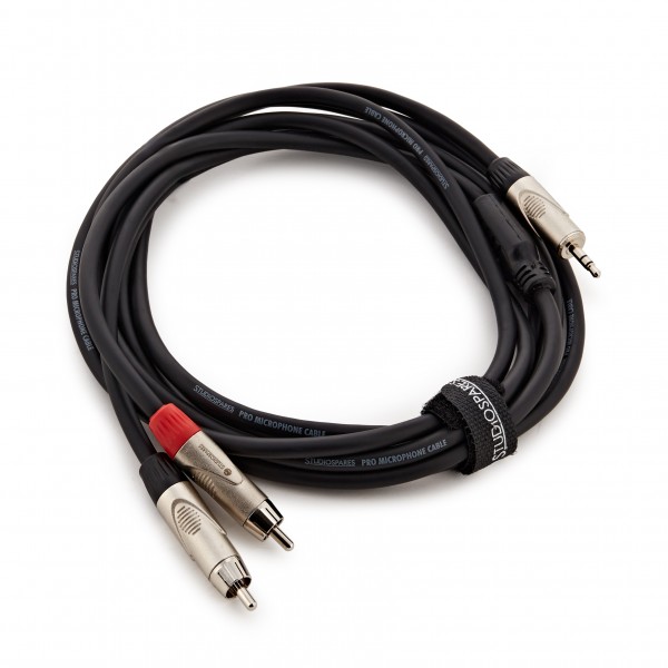 3.5mm (M) TRS - Dual Phono RCA (M) Cable by Studiospares, 3m