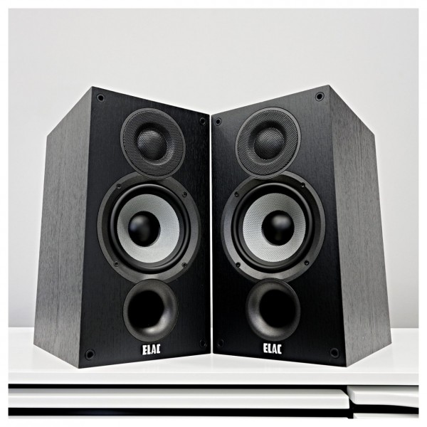 ELAC Debut B5.2 Bookshelf Speaker (Pair), Black Ash - Hero image