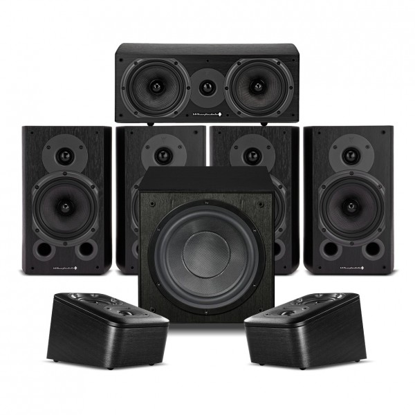 Wharfedale Diamond 9.1 HCP 5.1.2 Speaker Package, Black