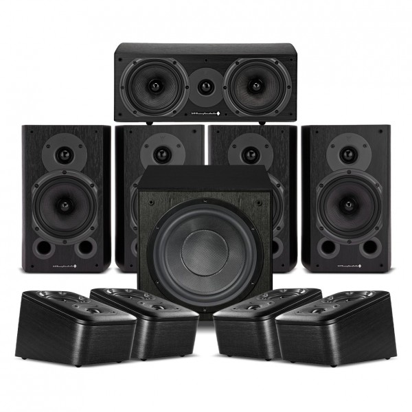 Wharfedale Diamond 9.1 HCP 5.1.4 Speaker Package, Black