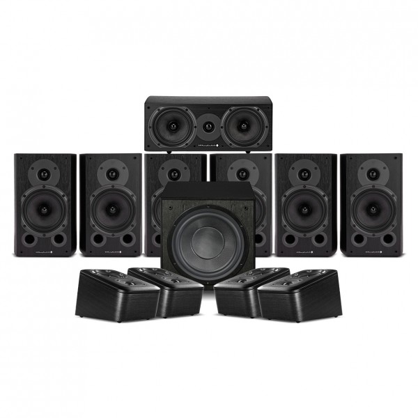 Wharfedale Diamond 9.1 HCP 7.1.4 Speaker Package, Black