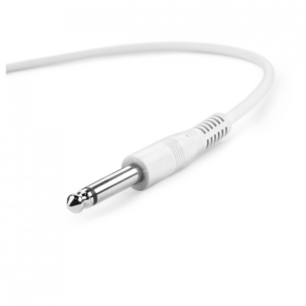 Adam Hall 3 STAR Unbalanced Set of 6 1/4" Jack TS Patch Cables, 60cm - White