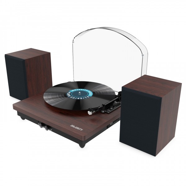 Majority Moto Plus Vinyl Turntable with Bluetooth - turntable speakers 