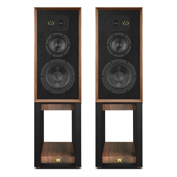 Wharfedale Super Linton Heritage Speakers and Stands, Walnut