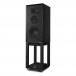 Wharfedale Super Linton Heritage Speakers and Stands, Black - Angled