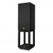 Wharfedale Super Linton Heritage Speakers and Stands, Black - Angled with grille