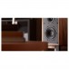 Wharfedale Super Linton Heritage Speakers and Matching Stands, Walnut - Lifestyle image, detail image