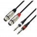 Adam Hall 3 STAR Unbalanced Twin XLR (F) to Twin TS 1/4