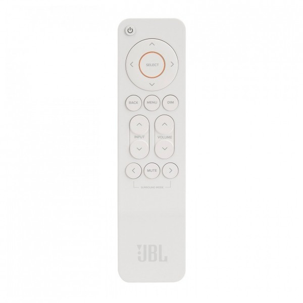 JBL MA310 5.2 Channel 4K AV Receiver, White - Remote control