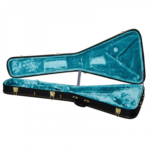 Epiphone Jimi Hendrix "Love Drops" Flying V Inspired by Gibson Custom, Ebony hard case interior 