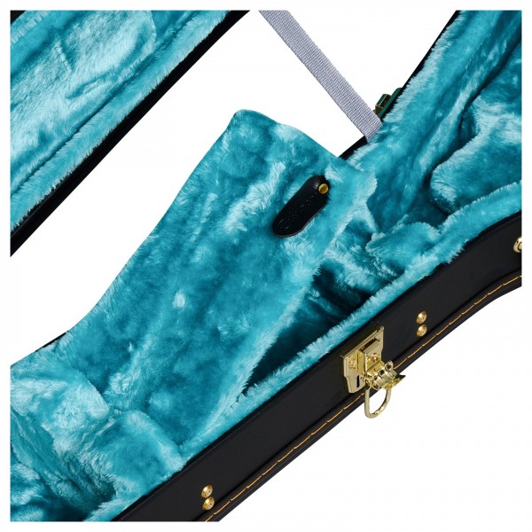 Epiphone Jimi Hendrix "Love Drops" Flying V Inspired by Gibson Custom, Ebony hard case interior detail 