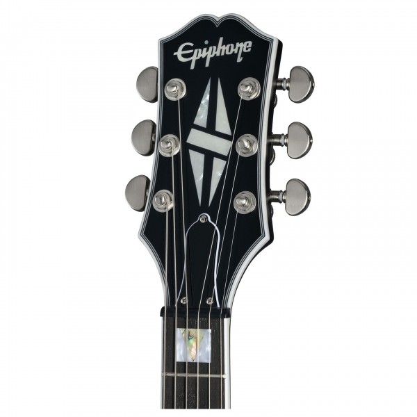 Epiphone Les Paul Prophecy Inspired by Gibson, Aged Jet Black Metallic - headstock 
