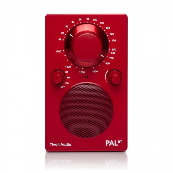 Tivoli Pal BT Portable Bluetooth Radio, Red - front 