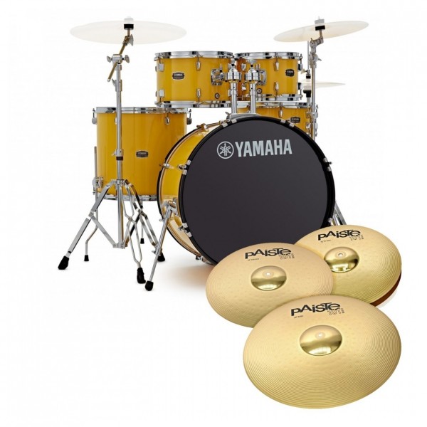 Yamaha Rydeen 20" Drum Kit w/Cymbals, Mellow Yellow