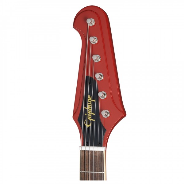 Epiphone 1963 Firebird V Maestro Vibrola Inspired by Gibson Custom, Ember Red - headstock 