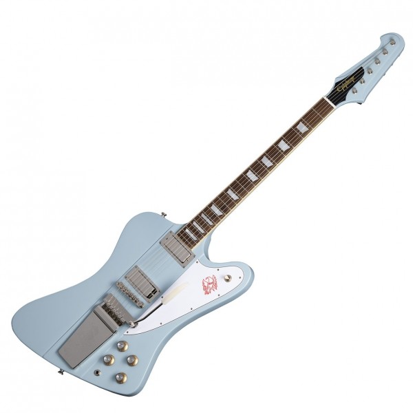 Epiphone 1963 Firebird V Maestro Vibrola Inspired by Gibson Custom, Frost Blue - front 